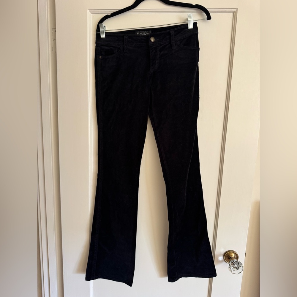 Sanctuary Jeri Black Velvet Flare Bootcut Pants Size 26
